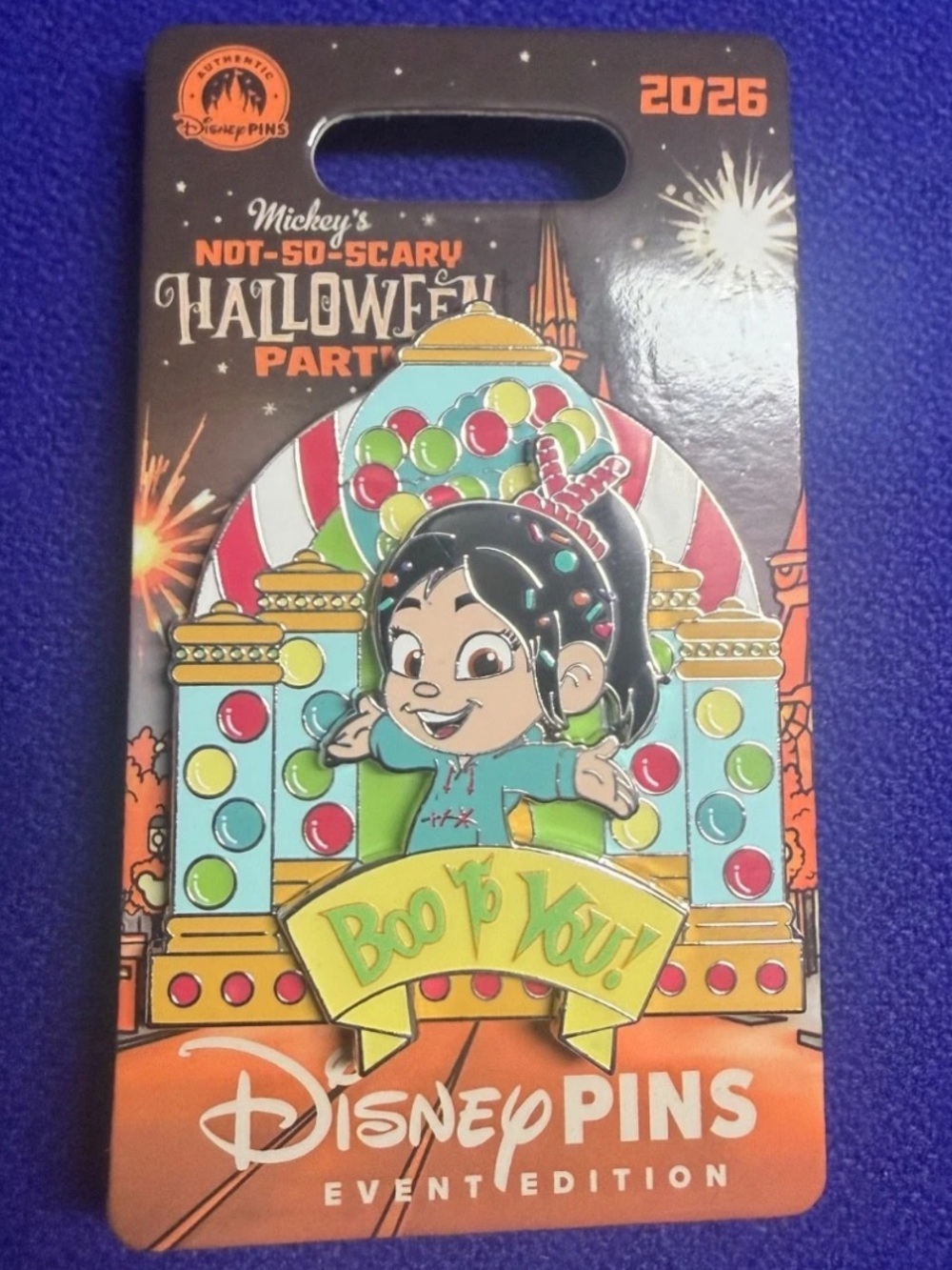 2026 Disney Parks Mickey’s Not So Scary Halloween Party Vanellope Boo To You Pin